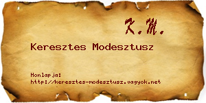 Keresztes Modesztusz névjegykártya